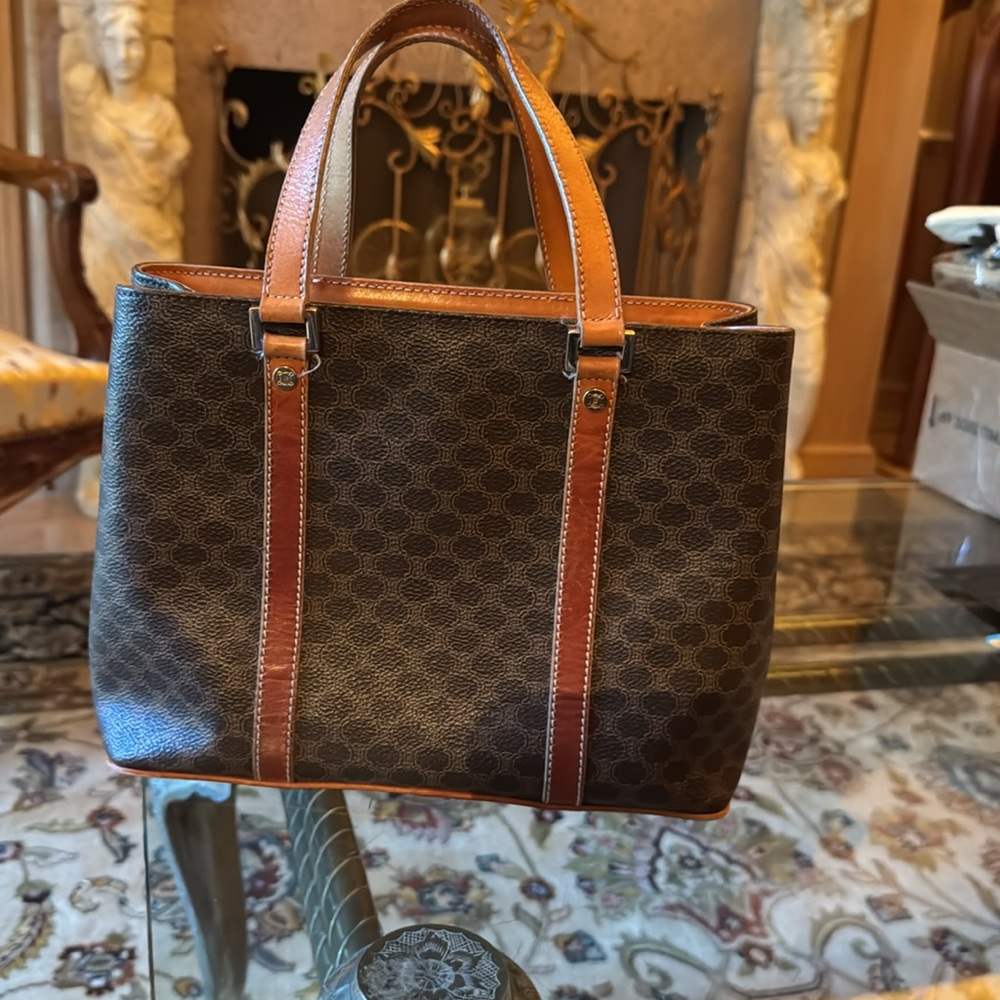 Celinemacadam Brown Leather Tote Bag - Picture 3 of 8